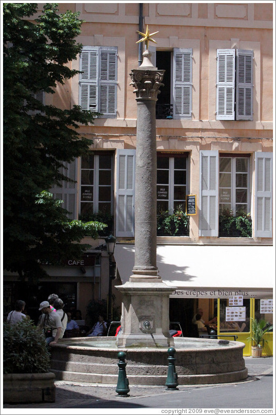 Fountain.  Place des Augustins.  Old town.