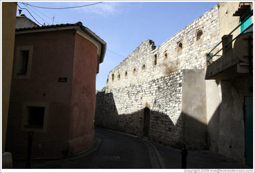 Vestiges of the 14th century ramparts.