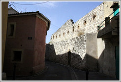 Vestiges of the 14th century ramparts.