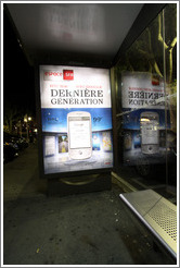 Ad for the HTC Magic phone.  Place de la Rotonde.