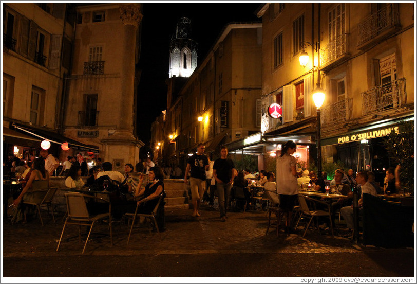 Place des Augustins at night.  Old town.