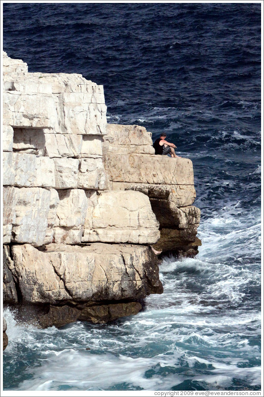 Solitary man.  Calanque de Port-Miou.