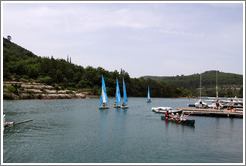 Boats in the Lac d'Esparron.