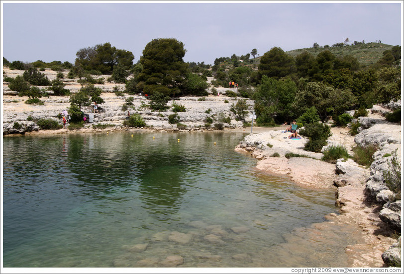 Swimming area.  Lac d'Esparron.