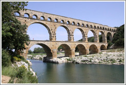 Pont du Gard, a Roman aqueduct built (perhaps) in the 1st century AD.