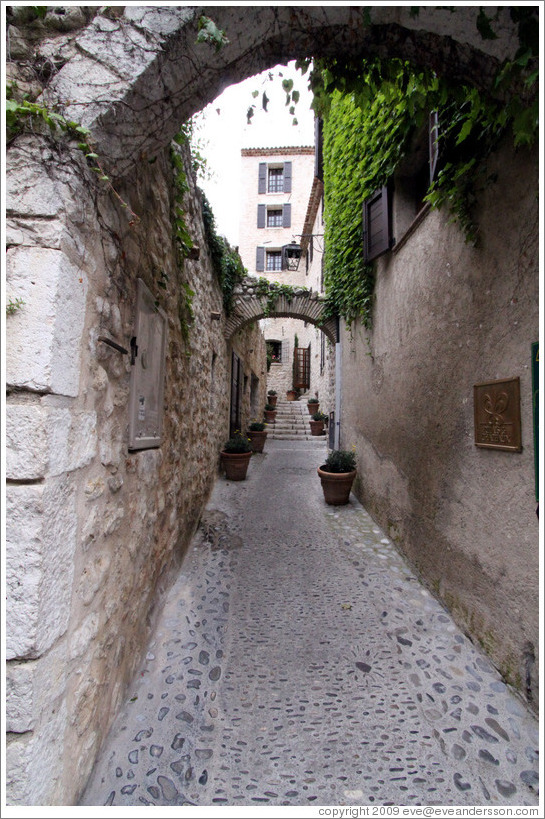 Row of arches in the village center.