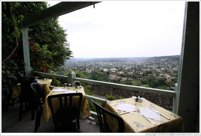 View from La Sierra restaurant on Les Remparts Oest.