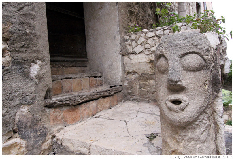 Head-shaped planter.