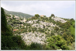 House on a rocky hill.