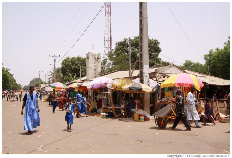 Farafenni's main street.