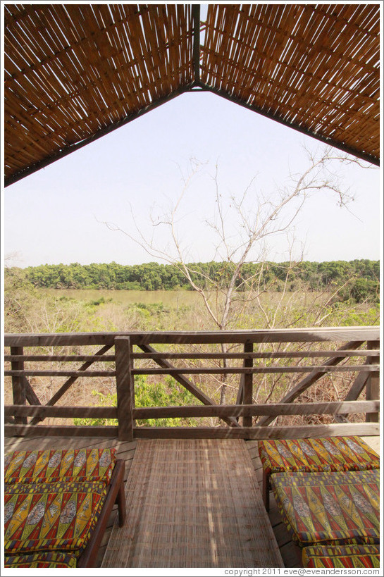 Balcony off safari tent.