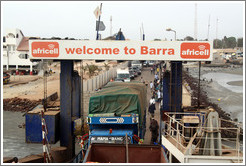 Ferry sign: "Welcome to Barra".