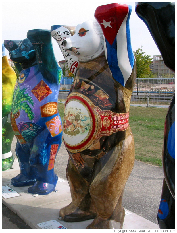 Cuban bear.  "United Buddy Bears 2003", near the Brandenburg Gate, promoting international understanding and tolerance.