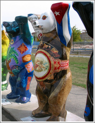 Cuban bear.  "United Buddy Bears 2003", near the Brandenburg Gate, promoting international understanding and tolerance.