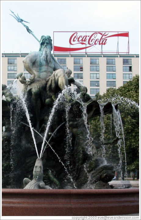 Fountain near the TV tower at Alexanderplatz.