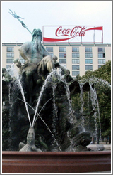 Fountain near the TV tower at Alexanderplatz.