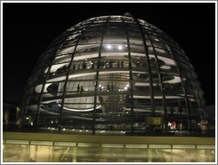 The Reichstag dome, filled with people.
