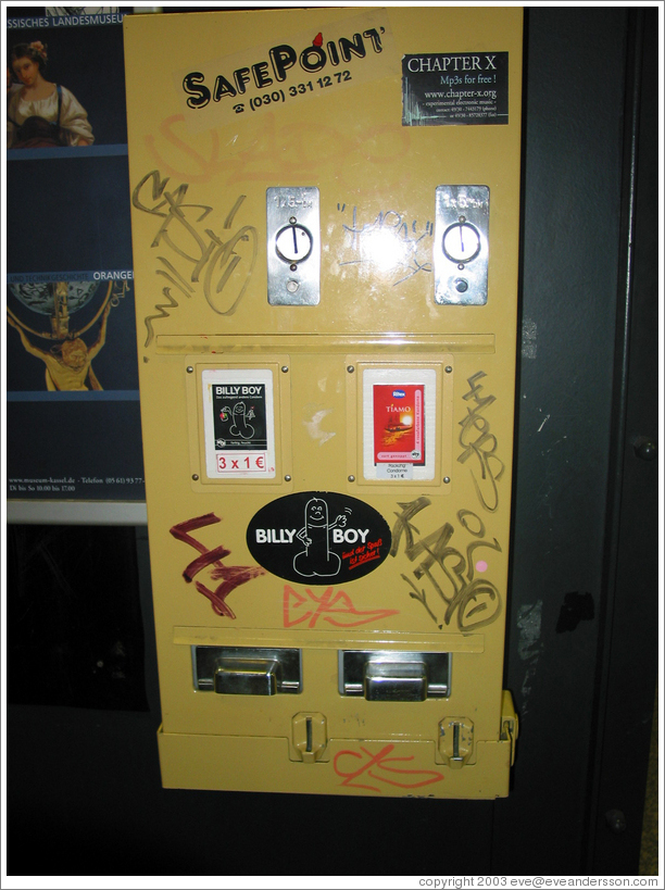 Subway station vending machine.