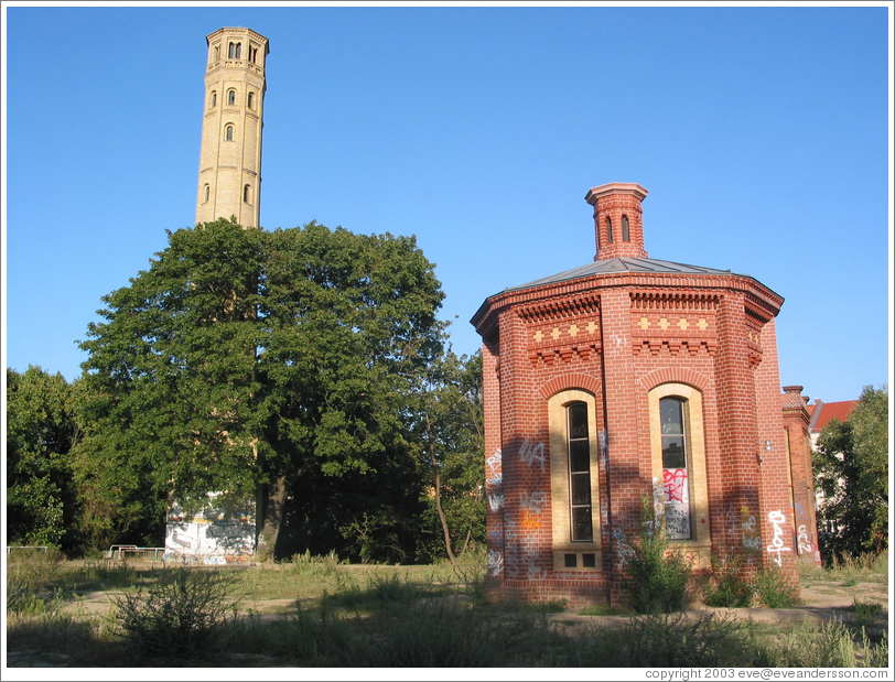 Water tower.