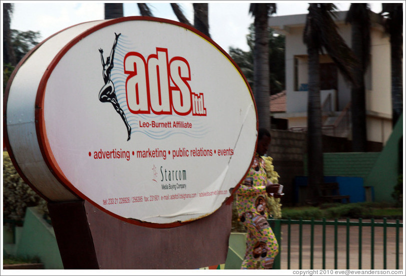Sign for an advertising company called Ads Ltd.