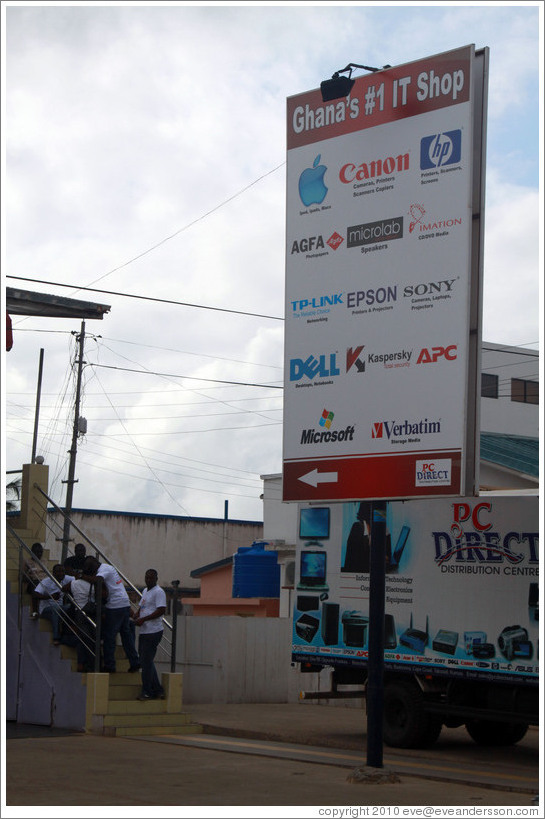 PC Direct billboard, Cantonments Road, Osu district.