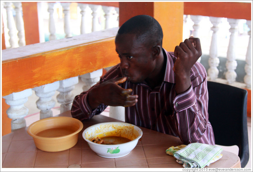 A typical Ghanain lunch.