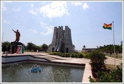 Fountain and mausoleum. Kwame Nkrumah Memorial Park.