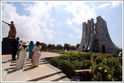 Wedding party near the mausoleum. Kwame Nkrumah Memorial Park.