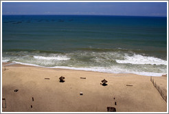 View of the beach from the lighthouse.