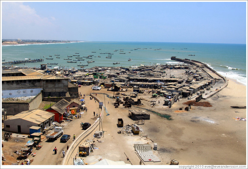 View of the harbor from the lighthouse.