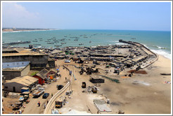 View of the harbor from the lighthouse.