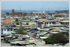 View of Jamestown from the lighthouse.