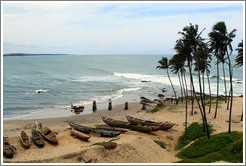 Boats and remains of a dock, Elmina Castle.