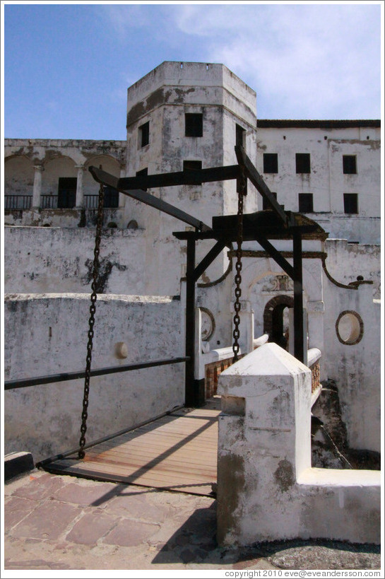 Bridge leading to entrance of Elmina Castle.