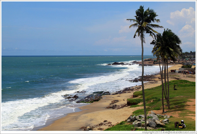 View of the coast from Elmina Castle.