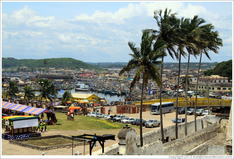 View of the town of Elmina from Elmina Castle.