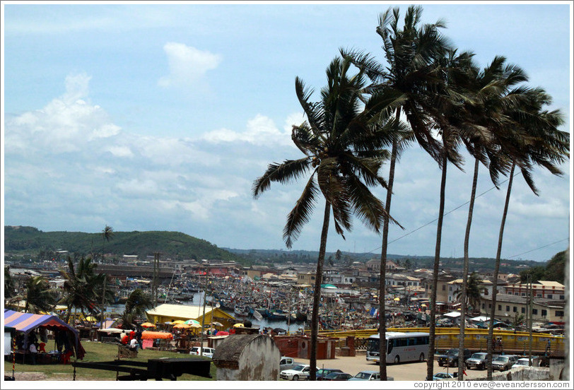 View of the town of Elmina from Elmina Castle.