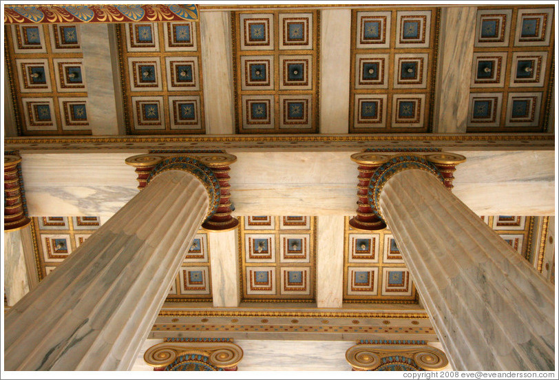 Ceiling.  Academy of Athens (&#913;&#954;&#945;&#948;&#951;&#956;&#943;&#945; &#913;&#952;&#951;&#957;&#974;&#957;).