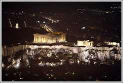 The Acropolis (&#913;&#954;&#961;&#972;&#960;&#959;&#955;&#951;) at night, viewed from Mount Lycabettus (&#923;&#965;&#954;&#945;&#946;&#951;&#964;&#964;&#972;&#962;).