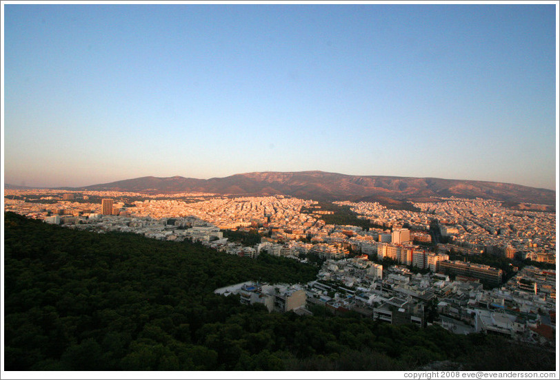 Athens viewed from Mount Lycabettus (&#923;&#965;&#954;&#945;&#946;&#951;&#964;&#964;&#972;&#962;).