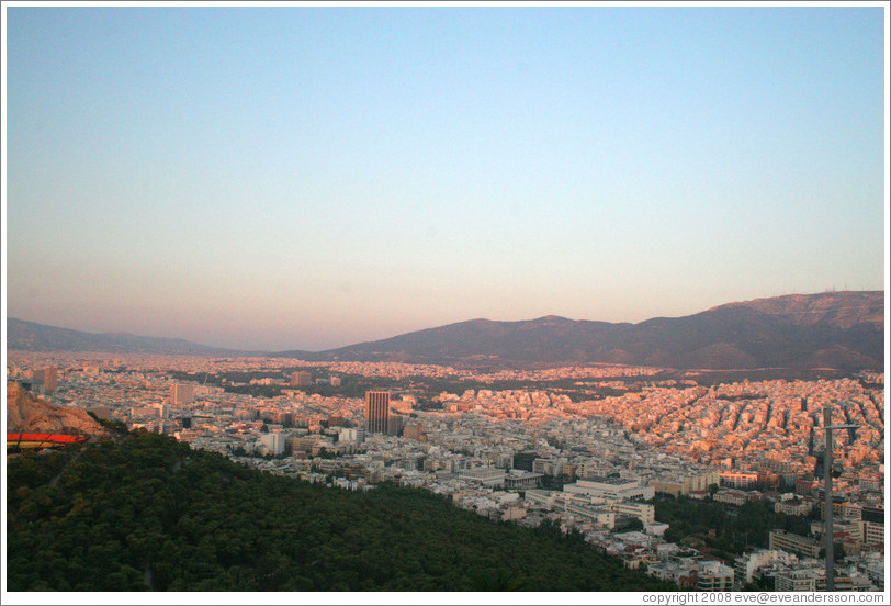 Athens viewed from Mount Lycabettus (&#923;&#965;&#954;&#945;&#946;&#951;&#964;&#964;&#972;&#962;).