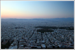 Athens viewed from Mount Lycabettus (&#923;&#965;&#954;&#945;&#946;&#951;&#964;&#964;&#972;&#962;) at sunset.