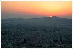 Athens viewed from Mount Lycabettus (&#923;&#965;&#954;&#945;&#946;&#951;&#964;&#964;&#972;&#962;) at sunset.