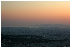 Athens viewed from Mount Lycabettus (&#923;&#965;&#954;&#945;&#946;&#951;&#964;&#964;&#972;&#962;) at sunset.