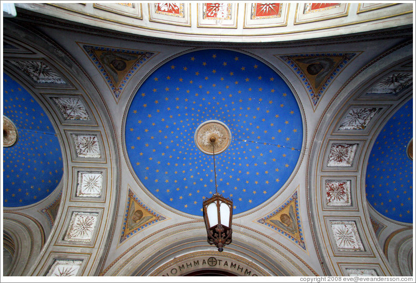 Ceiling of the church of Aghia Irene (&#913;&#947;&#943;&#945; &#917;&#953;&#961;&#942;&#957;&#951;).