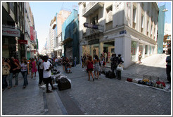 Street vendors.  Ermou (&#917;&#961;&#956;&#959;&#973;) street.