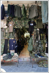 Flea market in the Monastiraki (&#924;&#959;&#957;&#945;&#963;&#964;&#951;&#961;&#940;&#954;&#953;) neighborhood.  This market seems to have a preponderance of camouflage clothing.