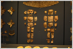 Gold coverings for baby corpse.  National Archaeological Museum.