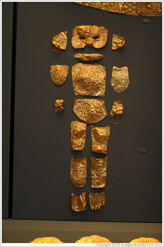 Gold covering for baby corpse.  National Archaeological Museum.