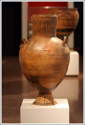 Boeotian pithos amphora depicting lions eating birds, pigs, and cows from 680-670 BC.  National Archaeological Museum.